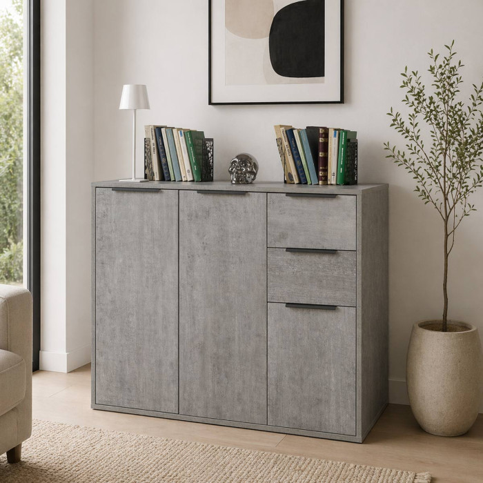 bambey-mobile-madia-3-ante-2-cassetti-L106xP35xH88-cm-cemento-opaco