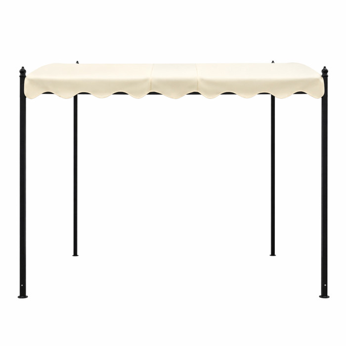 gazebo-pergola-muro-acciaio-verniciato-copertura-tessuto-L300xP250cm-salvador