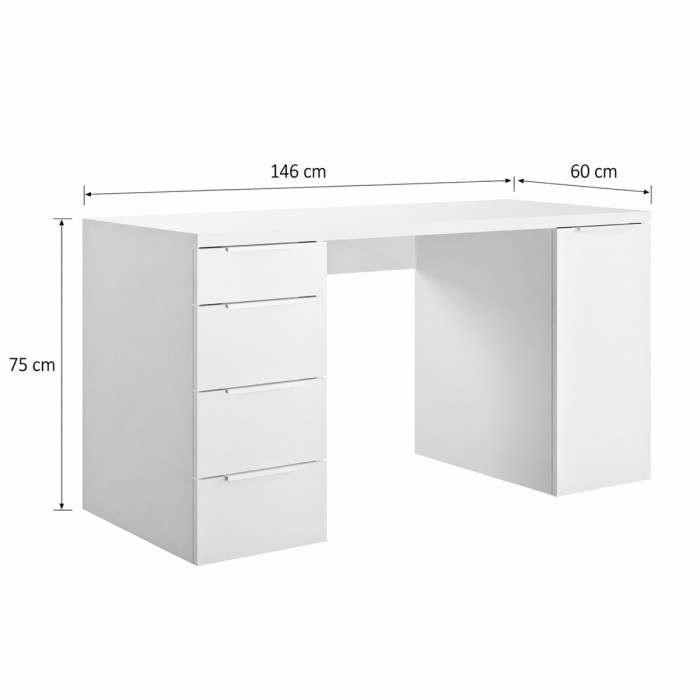 scrivania-cameretta-studio-4-cassetti-anta-L146xP60xH75-bambey-bianco