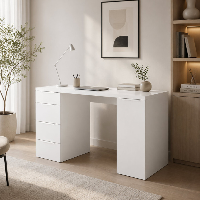 scrivania-cameretta-studio-4-cassetti-anta-L146xP60xH75-bambey-bianco