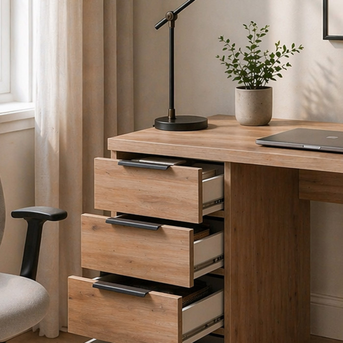 scrivania-cameretta-studio-4-cassetti-anta-L146xP60xH75-bambey-rovere-artisan