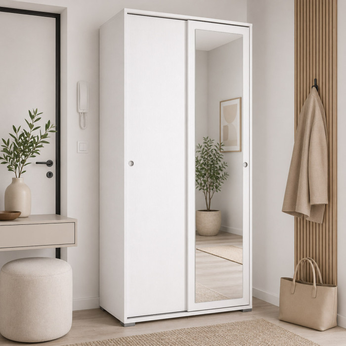 armadio-per-casa-ingresso-anta-scorrevole-con-specchio-L90xP45xH195-slide-bianco-frassinato