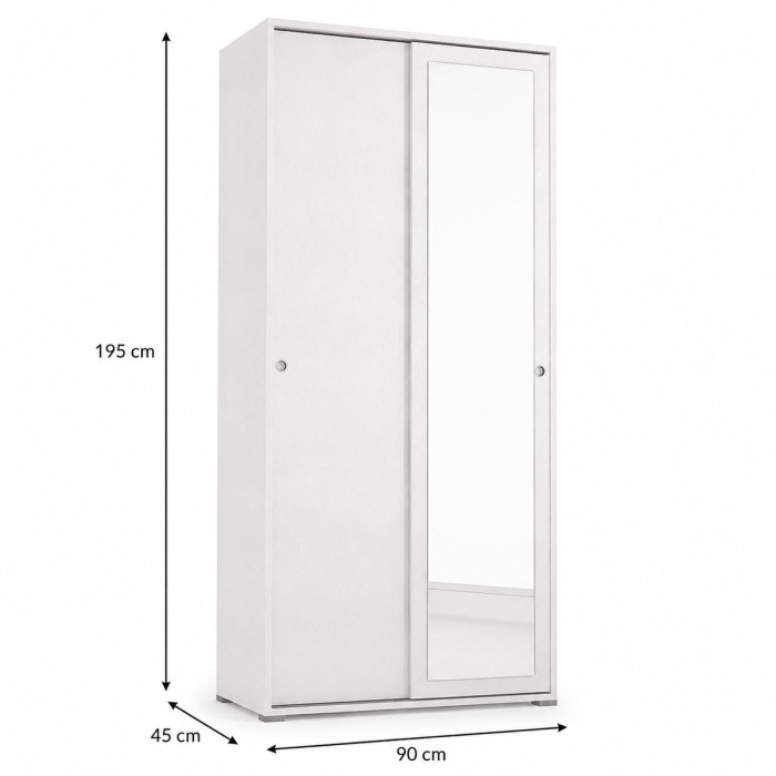armadio-per-casa-ingresso-anta-scorrevole-con-specchio-L90xP45xH195-slide-bianco-frassinato