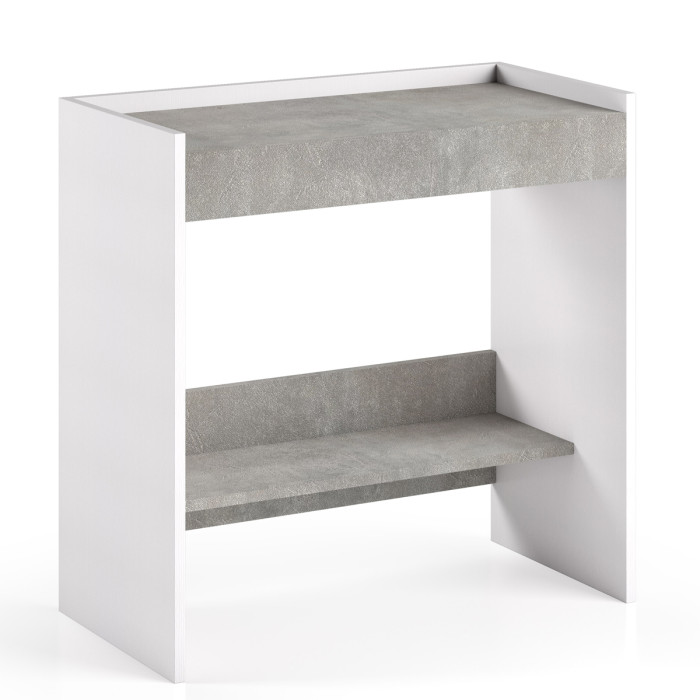scrivania-allungabile-portapc-smart-con-cassetto-desk-bianco-cemento2-L80xP40xH79-cm