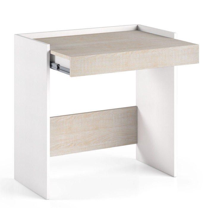 scrivania-allungabile-portapc-smart-con-cassetto-desk-bianco-rovere-L80xP40xH79-cm