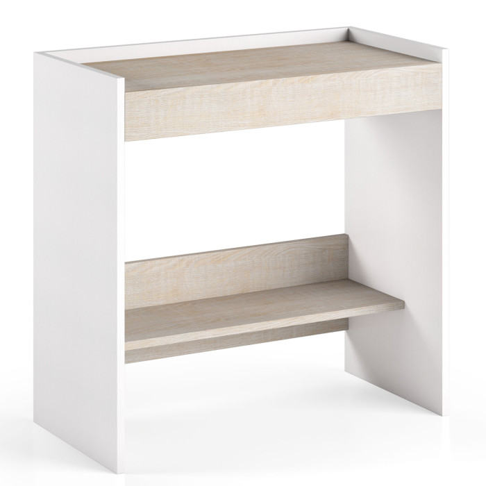 scrivania-allungabile-portapc-smart-con-cassetto-desk-bianco-rovere-L80xP40xH79-cm