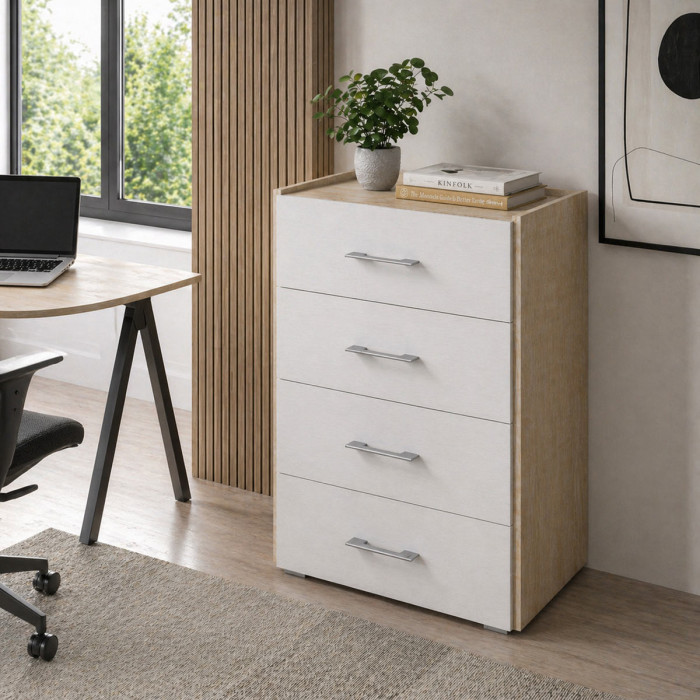 mobile-4-cassetti-arredo-casa-studio-L60xP40xH87-cm-contemporary-bianco-rovere