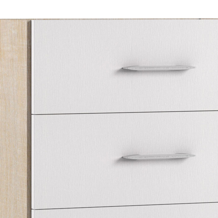 mobile-4-cassetti-1-anta-arredo-casa-studio-L90xP40xH87-cm-contemporary-bianco-frassinato-rovere