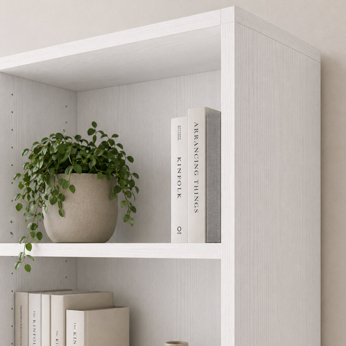 Libreria 5 vani texture 3d L60xP30xH195 cm CONTEMPORARY Bianco