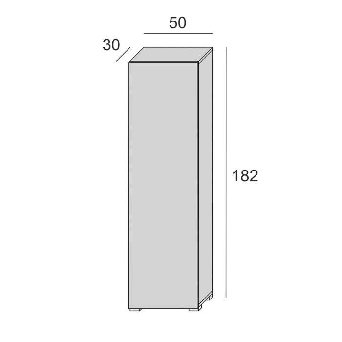 Armadio scarpiera mobile multiuso 1 anta texture 3d 7 ripiani L50xP30xH182 cm MILLEUSI Bianco frassinato