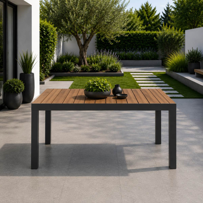 tavolo-elly-alluminio-giardino-160-allungabile-240-antracite-doghe-effetto-legno-teak