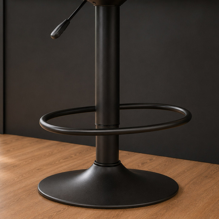 sgabelli casa cucina struttura-metallo nero connor L41xP50xH115 similpelle beige vintage