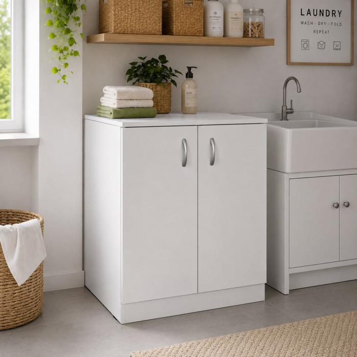 mobile lavanderia copri lavatrice e/o asciugatrice prime bianco L74 x P70 x H90 cm