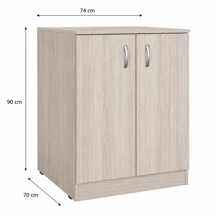 mobile lavanderia copri lavatrice o asciugatrice prime olmo perla L74 x P70 x H90 cm