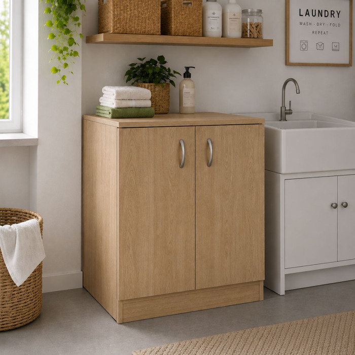 mobile lavanderia copri lavatrice o asciugatrice prime rovere well L74 x P70 x H90 cm
