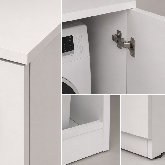 mobile lavanderia copri lavatrice e/o asciugatrice prime bianco L74 x P70 x H90 cm