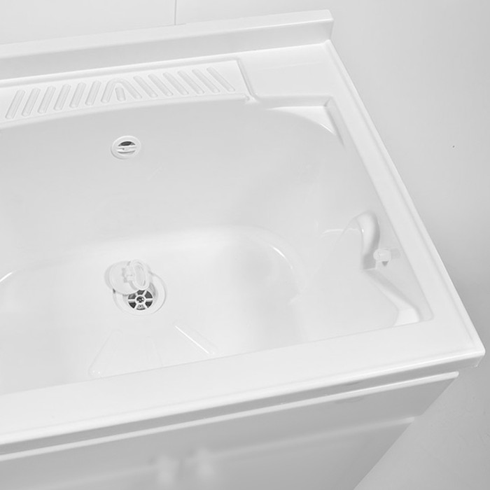 Lavatoio lavapanni da Esterno in Resina 2 Ante con Asse L60xP60 cm Lindol Bianco