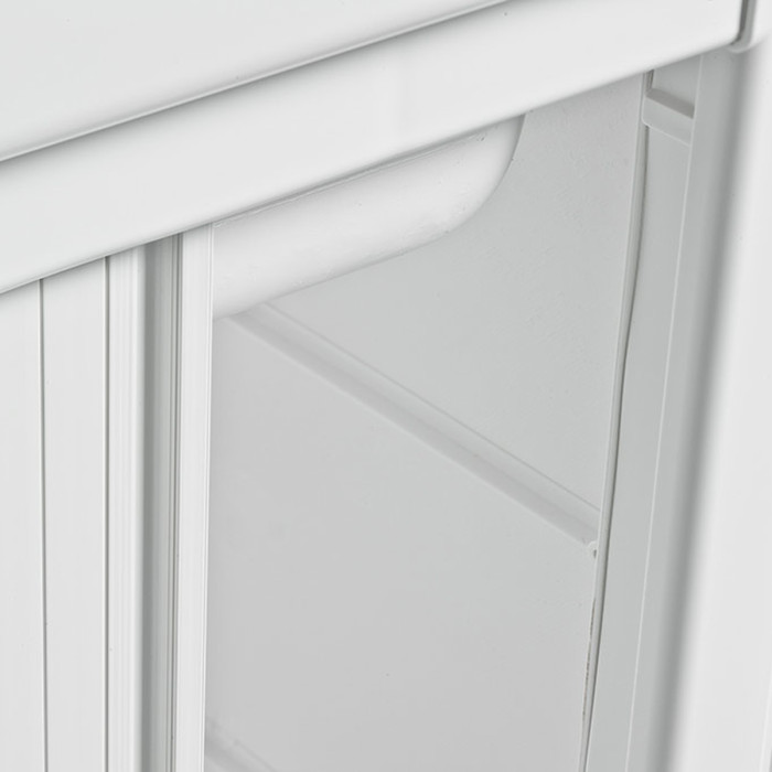 LINDOL SERRANDINA - Lavatoio in Resina 60x60 cm da Esterno con Serrandina e Asse Lavapanni Bianco