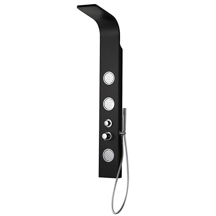 colonne doccia moderne, Imola L20 x H155 cm nera in Alluminio