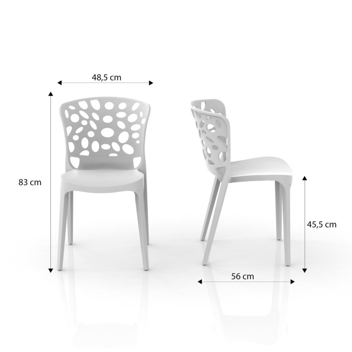 sedie moderne in polipropilene axel bianco per interni ed esterni made in italy