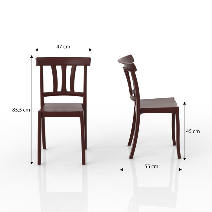 sedie resistenti casa e contract in polipropilene made in italy gael bronzo