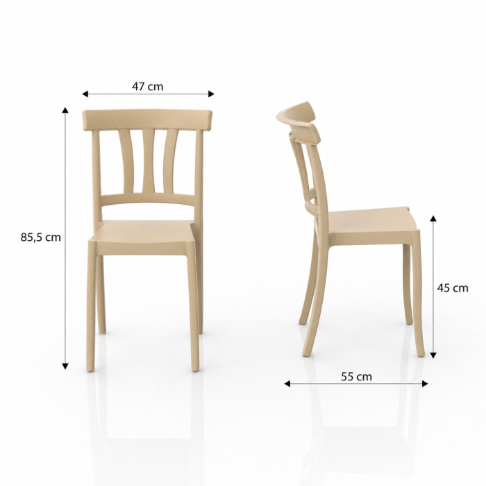 sedie resistenti casa e contract in polipropilene made in italy gael corda