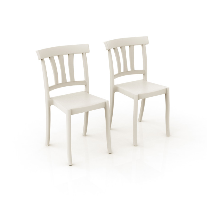 sedie resistenti casa e contract in polipropilene made in italy gael crema