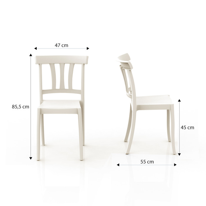 sedie resistenti casa e contract in polipropilene made in italy gael crema