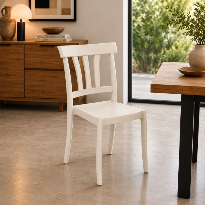 sedie resistenti casa e contract in polipropilene made in italy gael crema
