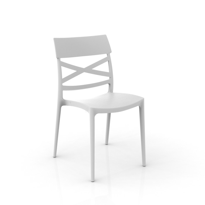 sedie per casa in polipropilene resistenti raggi uv interno e esterno thais bianco made in italy
