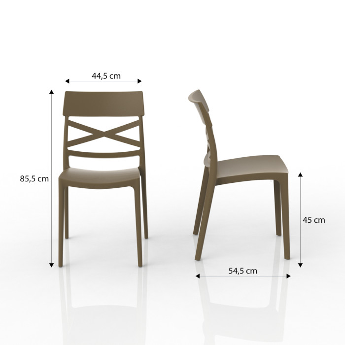 sedie per casa in polipropilene resistenti raggi uv interno e esterno thais corda made in italy