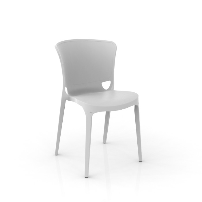 sedie resistenti raggi uv in polipropilene made in italy per interno e/o esterno johan bianco