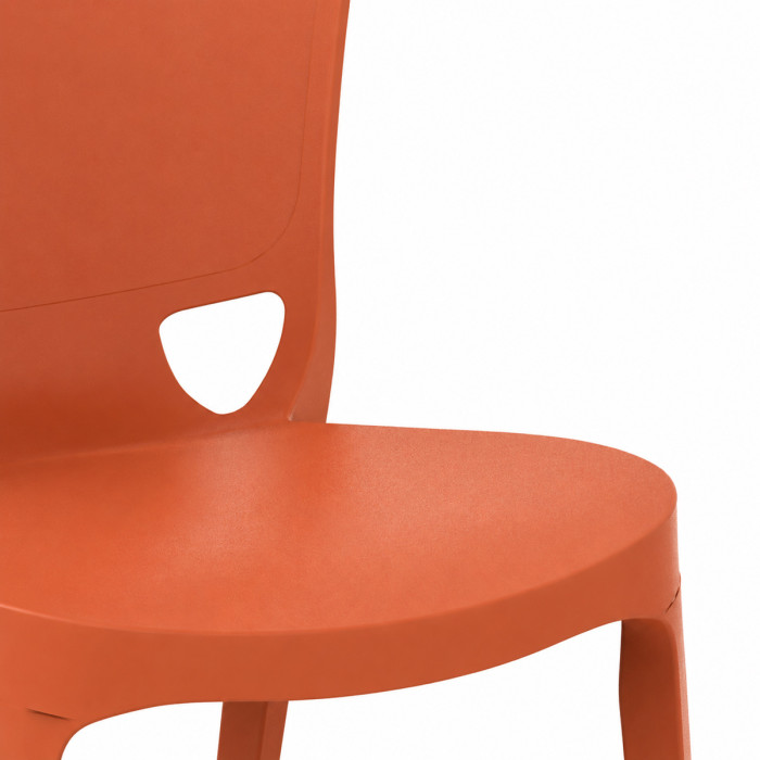 sedie resistenti raggi uv in polipropilene made in italy per interno e/o esterno johan terracotta