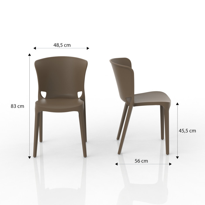 sedie resistenti raggi uv in polipropilene made in italy per interno e/o esterno johan tortora