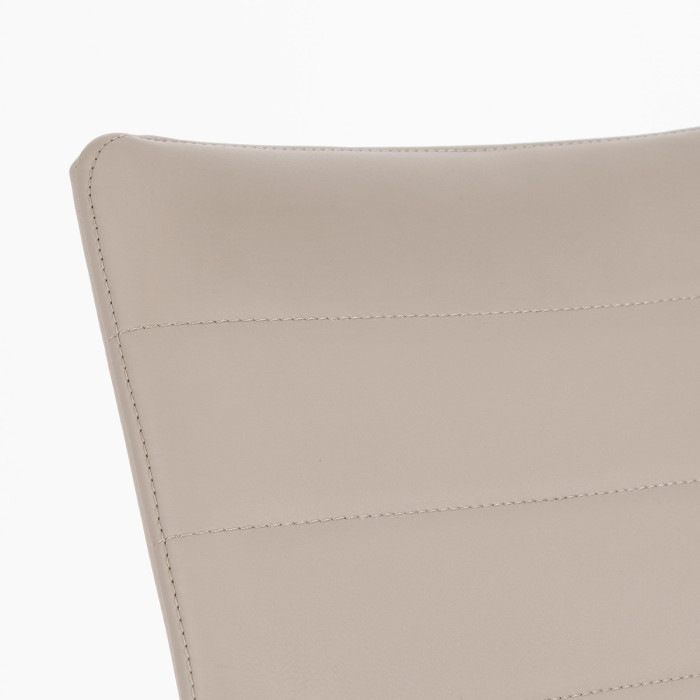 sedie moderne in similpelle struttura metallo cromato chyra cappuccino