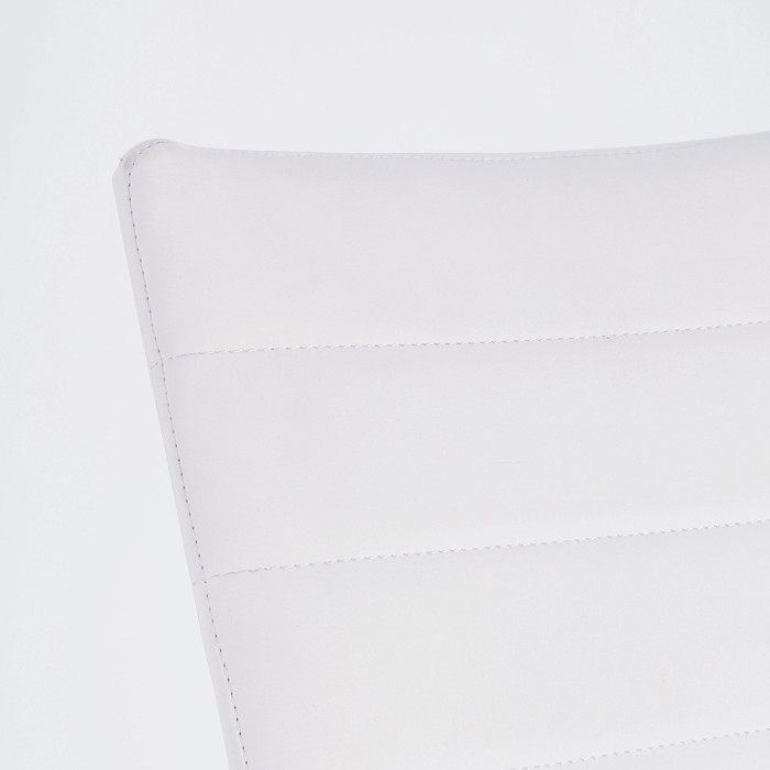 sedie resistenti moderne struttura metallo cromato seduta in similpelle bianco chyra