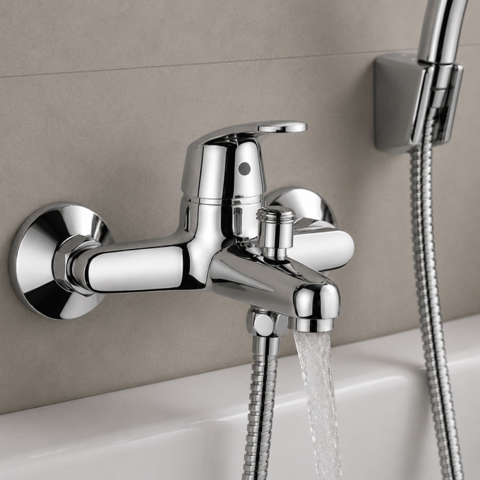 miscelatore-bagno-vasca-doccetta-muro-OFELIA-ottone-cromo