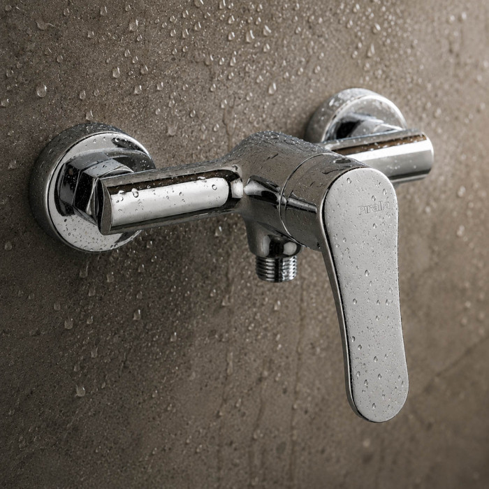 ATTILA - Miscelatore bagno esterno doccia in ottone cromato