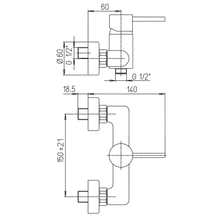 Miscelatore-monocomando-esterno-doccia-in-ottone-cromo-essenza