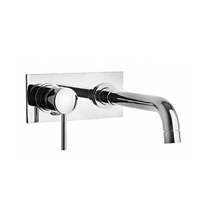 Miscelatore-lavabo-muro-con-piastra-Essenza-cromo-lucido-made-in-italy
