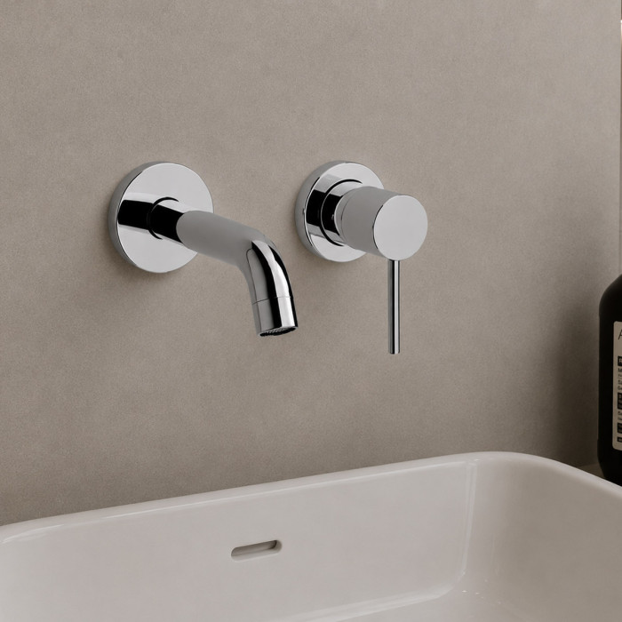 Miscelatore-lavabo-muro-senza-piastra-Essenza-cromo-lucido-made-in-italy