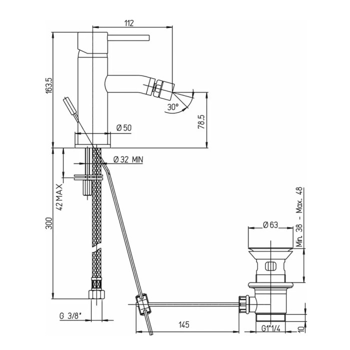 miscelatore-bidet-essenza-nero-opaco-bagno-minimal