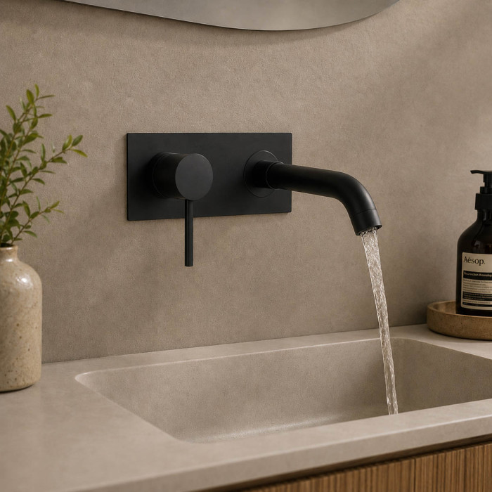 miscelatore-incasso-lavabo-muro-piastra-essenza-nero-opaco-bagno-minimal