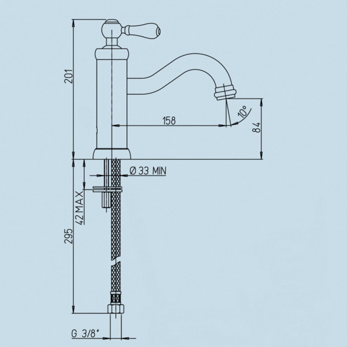 COMO - Miscelatore bagno lavabo Nero opaco