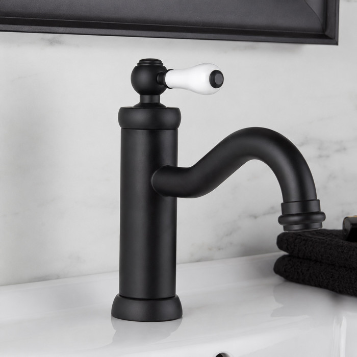 COMO - Miscelatore bagno lavabo Nero opaco