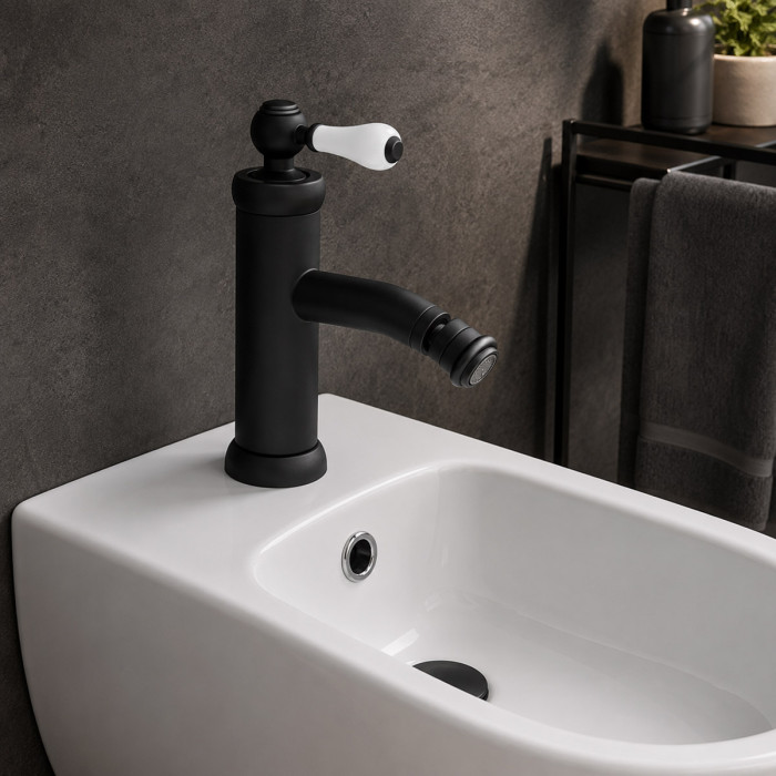 COMO - Miscelatore bagno bidet Nero opaco