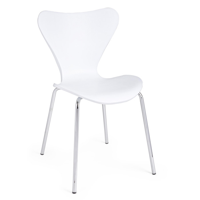 sedie moderne per casa e contract ines in polipropilene bianco gambe cromo