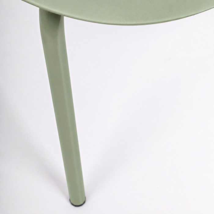 sedie moderne per casa e contract ines in polipropilene verde chiaro gambe in tinta