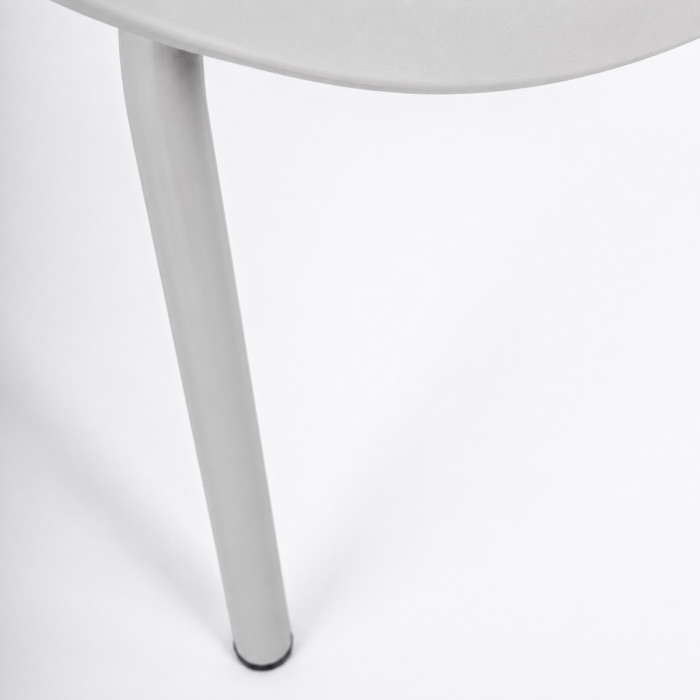 sedie resistenti in polipropilene, design minimal, gambe in metallo ines grigio chiaro