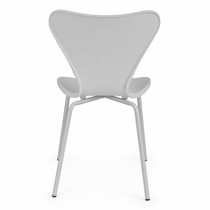sedie resistenti in polipropilene, design minimal, gambe in metallo ines grigio chiaro